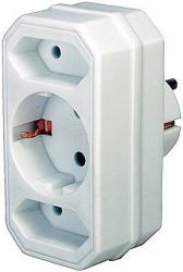 Brennenstuhl Adapter with 2 + 1 sockets adaptateur de puissance & onduleur Blanc 