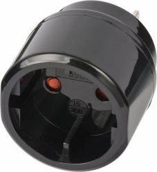 Brennenstuhl 1508450 adaptateur prise d'alimentation Type C [Europlug] Type A Noir 