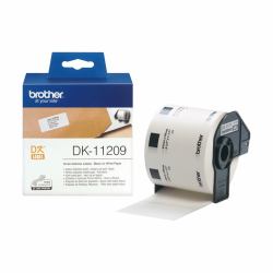 Brother DK-11209 ruban d'étiquette Noir sur blanc 