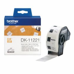Brother DK-11221 - Rouleau d'étiquettes original – Noir sur blanc, 23 x 23 mm 