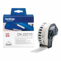 Brother DK-22210 ruban d'étiquette Noir sur blanc 