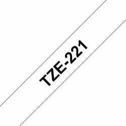 Brother TZE-221 ruban d'étiquette Noir sur blanc 