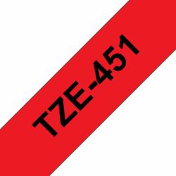 Brother TZE-451 ruban d'étiquette Noir sur rouge TZ 