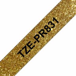 Brother TZe-PR831 ruban d'étiquette noir sur or premium - 12mm 