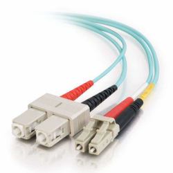 C2G 85514 câble InfiniBand et à fibres optiques 2 m SC OFNR Turquoise 