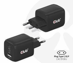 CLUB3D CAC-1913EU chargeur d'appareils mobiles Universel Noir Secteur Charge rapide Intérieure 