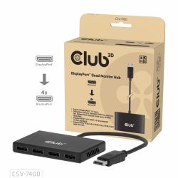 CLUB3D CSV-7400 répartiteur vidéo DisplayPort 4x DisplayPort 