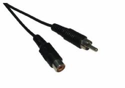 Cables Direct 3m RCA M/F câble audio Noir 