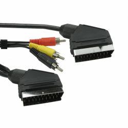 Cables Direct 1SSR3-01 Câble SCART 1,5 m Noir 