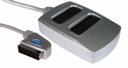 Cables Direct 3 Way SCART Splitter Box Câble SCART 0,4 m SCART [21-pin] Argent 