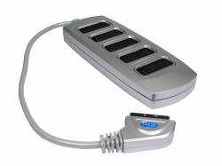 Cables Direct 5 Way SCART Splitter Box Câble SCART 0,4 m SCART [21-pin] Argent 