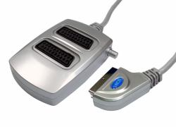 Cables Direct 2 Way SCART Switch Box Câble SCART 0,4 m SCART [21-pin] Argent 