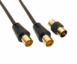 Cables Direct TV Coax 1.8m câble coaxial 1,8 m Noir 