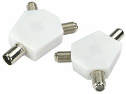 Cables Direct 3-FCONNYN séparateur ou commutateur de câbles Diviseur de câbles Blanc 