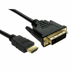 Cables Direct 77DVHD-3301 câble vidéo et adaptateur 1 m HDMI Type A [Standard] DVI-D Noir 