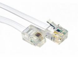 Cables Direct RJ11 - RJ11, 1m Blanc 