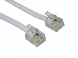 Cables Direct RJ-11, 30m Blanc 