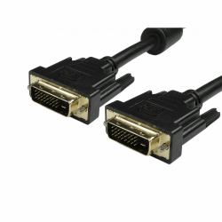 Cables Direct 99DVDUAL-201 câble DVI 1 m DVI-D Noir 