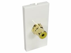 Cables Direct AV-MOD1RCAYL prise de courant RCA Blanc 