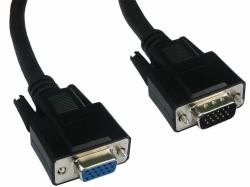 Cables Direct SVGA, 15m, M-F câble VGA VGA [D-Sub] Noir 