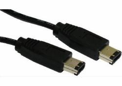 Cables Direct 5m, firewire 6 Pin 6-p Noir 