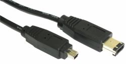 Cables Direct 1m, firewire 6pin-4pin 6-p 4-p Noir 