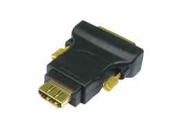 Cables Direct CDL-DV006 changeur de genre de câble DVI-D 19-p HDMI F Noir 