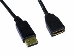 Cables Direct 2m DisplayPort M/F Noir 