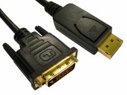 Cables Direct Display Port/DVI-D, 3m DisplayPort Noir 