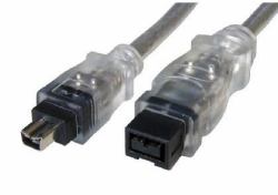 Cables Direct IEEE-100 câble firewire 2 m 9-p 6-p Noir 