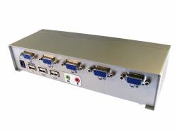 Cables Direct NLKVM-100-4 commutateur écran, clavier et souris Argent 
