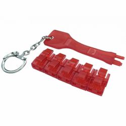 Cables Direct NLRJ45-PB01 bloqueur de port Clé de bloqueur de port RJ-45 Rouge Plastique 