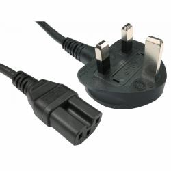 Cables Direct RB-252WH câble électrique Noir 2 m BS 1363 Coupleur C15 