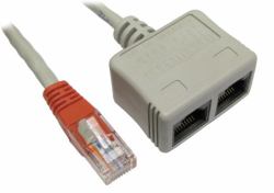 Cables Direct RJ-ECONVV séparateur ou commutateur de câbles Diviseur de câbles Gris 