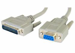 Cables Direct SL-902 câble Série Gris 2 m D9 D25 