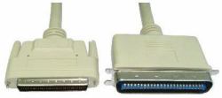 Cables Direct 2m HP68/50C M/M câble SCSI Beige Externe DB68/HP Centronics C50 
