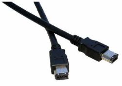 Cables Direct USB-135 câble firewire 5 m 6-p Noir 