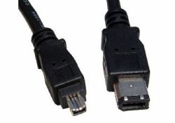 Cables Direct USB-145 câble firewire 5 m 6-p 4-p Noir 