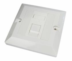 Cables Direct Single Cat6 Faceplate boitier de prise de courant Blanc 