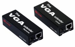 Cables Direct VGA-V080 extension audio/video Émetteur et récepteur AV Noir 