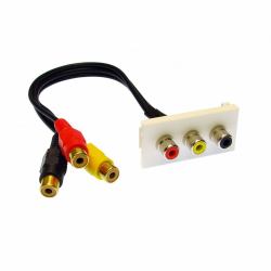 Cables Direct ZZ-MOD-3RCA Module Keystone 