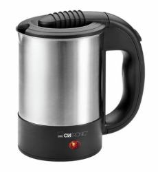 Clatronic WKR 3624 bouilloire 0,5 L 1000 W Noir, Acier inoxydable 