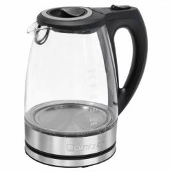 Clatronic WKS 3744 G bouilloire 1,7 L 2200 W Noir, Gris, Acier inoxydable, Transparent 