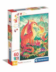 Clementoni Puzzle 60 pièces - A Dragon Family 