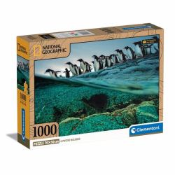 Clementoni Compact 1000 pièces - National Geographic - Pingouins 