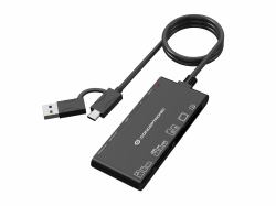 Conceptronic BIAN10B lecteur de carte mémoire USB 3.2 Gen 1 [3.1 Gen 1] Type-A/Type-C Noir 