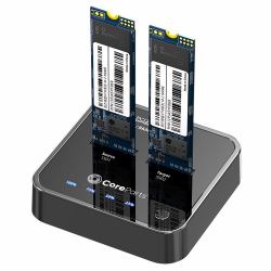 CoreParts MS-CLONER-NVME Station d'accueil de disques de stockage Noir 
