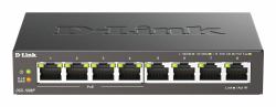 D-Link DGS-1008P Non-géré L2 Gigabit Ethernet [10/100/1000] Connexion Ethernet, supportant l'alimentation via ce port [PoE] Noir 