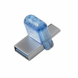 DELL AB135396 lecteur USB flash 128 Go USB Type-A / USB Type-C 3.2 Gen 1 [3.1 Gen 1] Bleu, Argent 