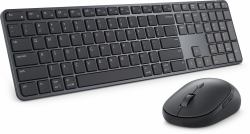DELL Pro 7 Slim KM726 clavier Souris incluse maison/bureau RF sans fil + Bluetooth QWERTY US International Noir  - Version Allemande